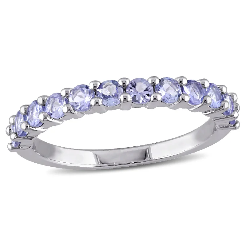 Glowing amethyst ring-Mimi & Max 4/5ct TGW Tanzanite Stacking Ring in Sterling Silver