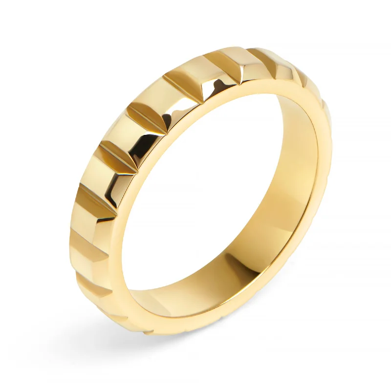 Folk grooved ring-Skor Ring