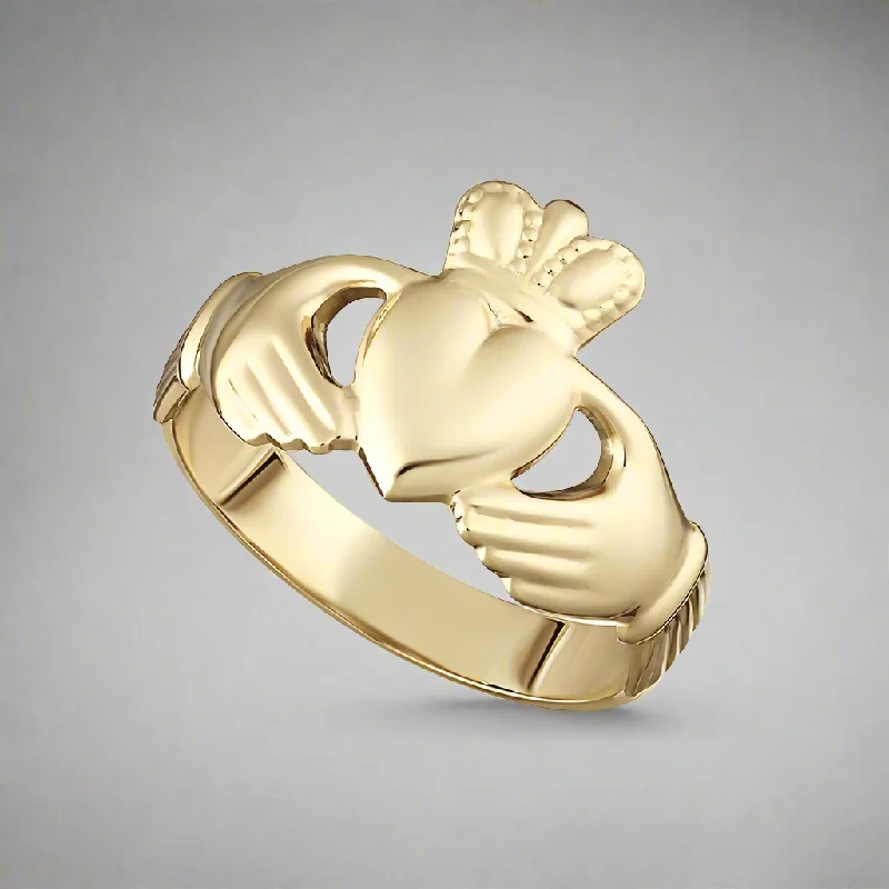 Buried ring-14K Gold Claddagh Ring