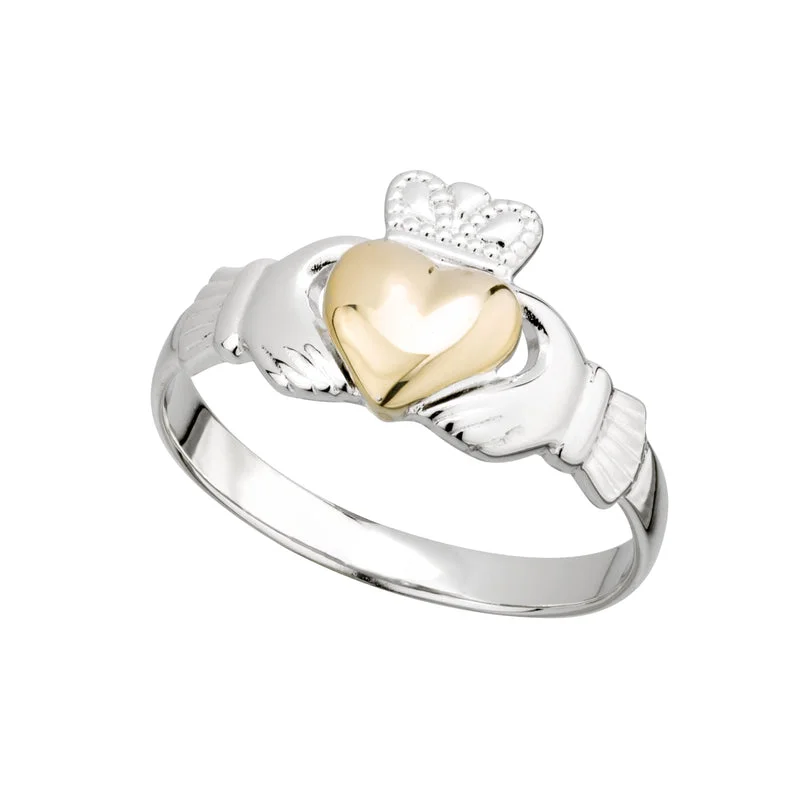 Pure pearl ring-Gold Heart Claddagh Ring