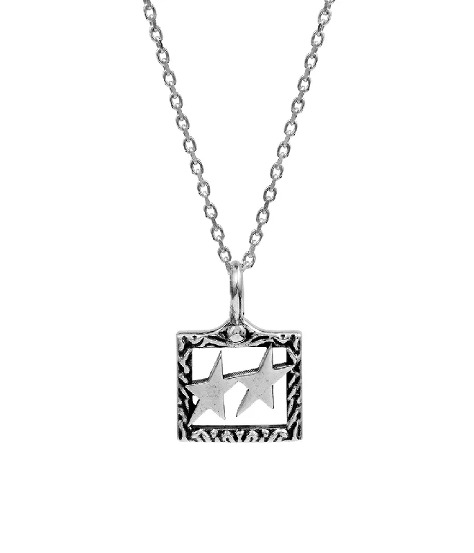 Domed cabochon necklace-Square Icon Necklace