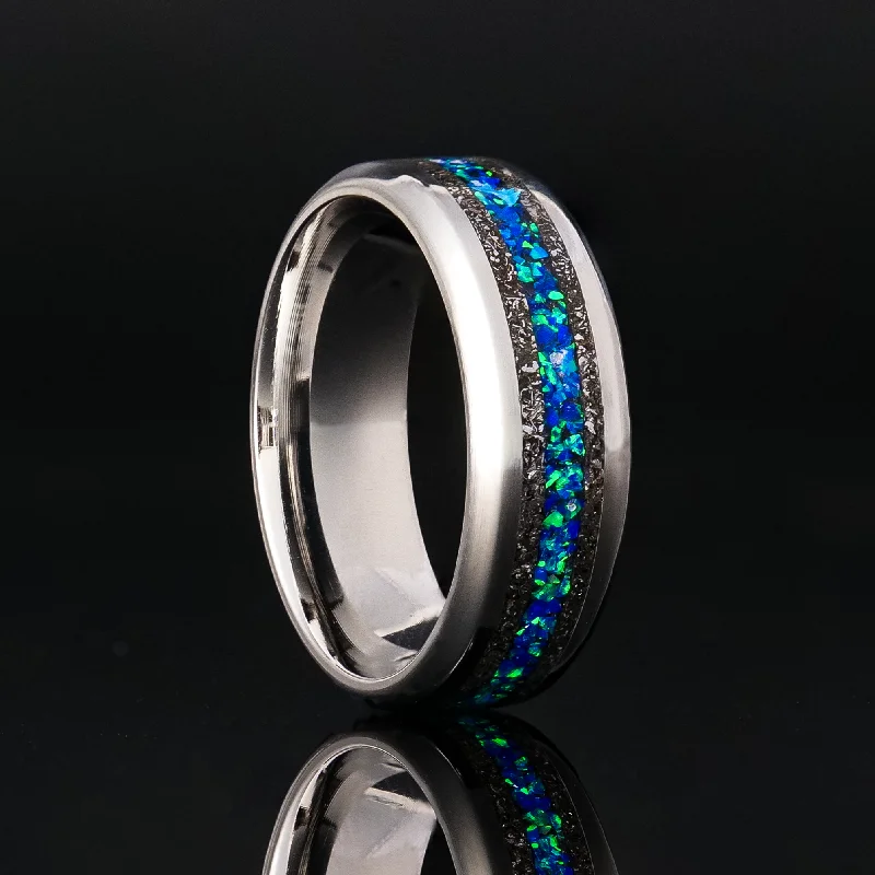 Assorted gem ring-Star Dust Opal Stripe Ring