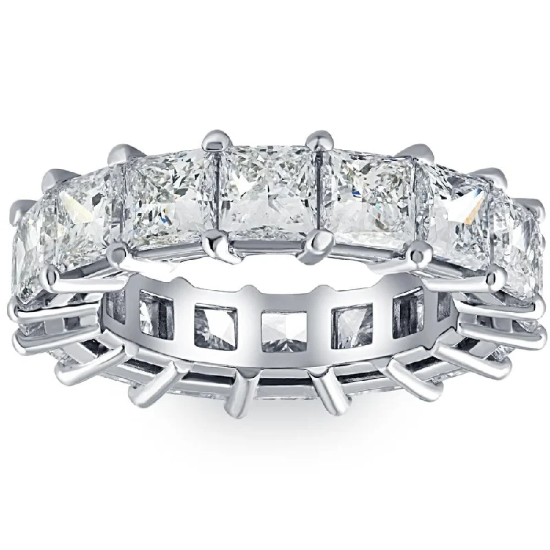 Stellar burst ring-VS 8Ct Princess Cut Diamond Eternity Ring White, Yellow, or Rose Gold Lab Grown