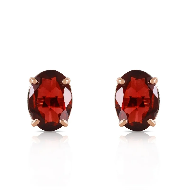 Slack coil earrings-1.8 CTW 14K Solid Gold Dream Big Garnet Earrings