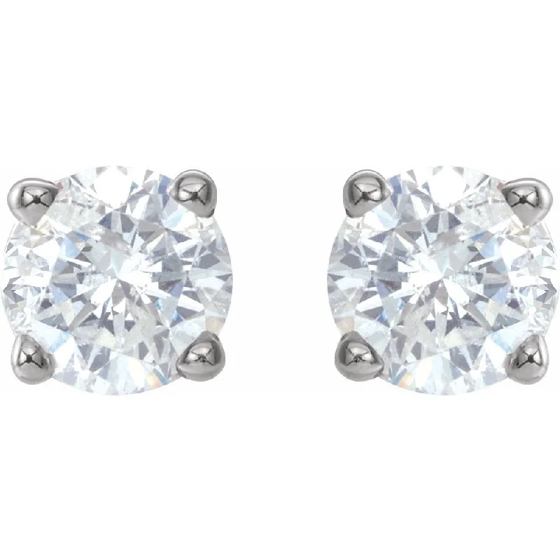 Prism crystal earrings-14k White Gold 3/4 CTW Diamond Earring for Women