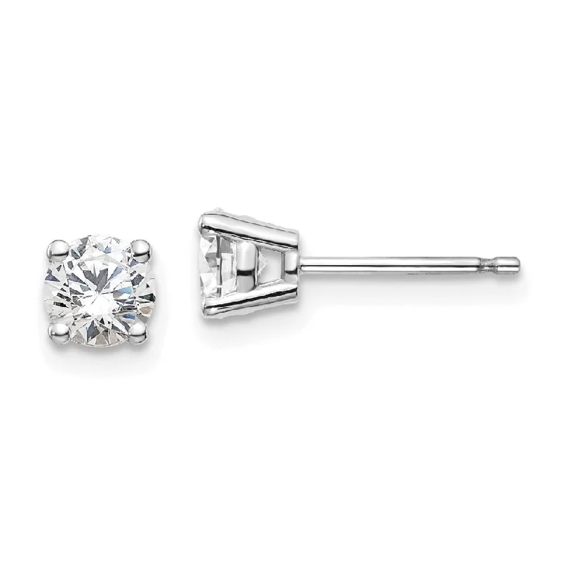 Glowing minimalist earrings-14k White Gold Certified Lab Grown Diamond Stud Earrings (3/4 cttw, Clarity- VS-SI, Color-D-E)