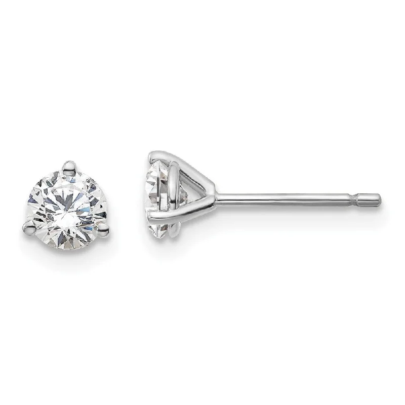 Twinkling crystal earrings-14k White Gold Lab Grown Diamond Stud Earrings (2/3 cttw, Clarity- SI1-SI2, Color- G-H)