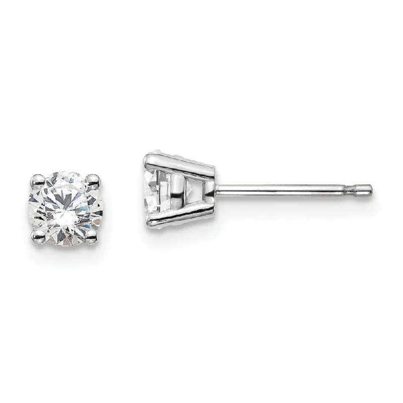 Vivid topaz earrings-14k White Gold Lab Grown Diamond Stud Earrings (2/3 cttw, Clarity- VS-SI, Color-D-E)