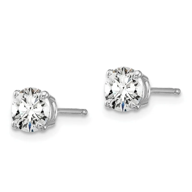 Offset stone earrings-14k White Gold True Origin Lab Grown Diamond Stud Earrings (1.00 cttw, Clarity- VS1-VS2, Color- D-E)