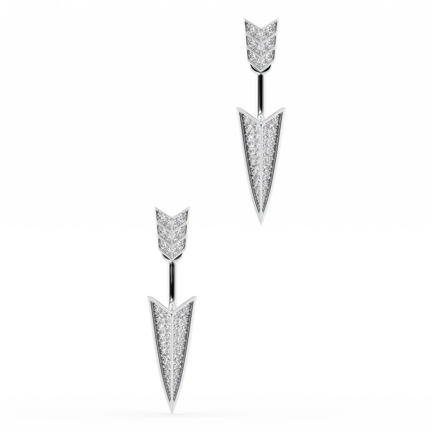 Fine-cut earrings-Arrow Double Sided Earrings