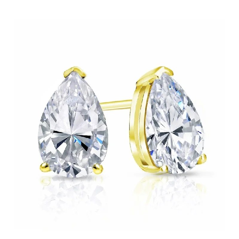 Swept gem earrings-Auriya 14k Gold 2ctw Pear Diamond Stud Earrings (G-H, VS1-VS2)