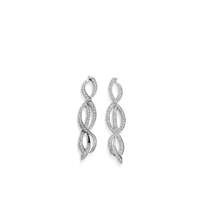 Fused-hoop earrings-Bellagio Diamond Dangle Earrings