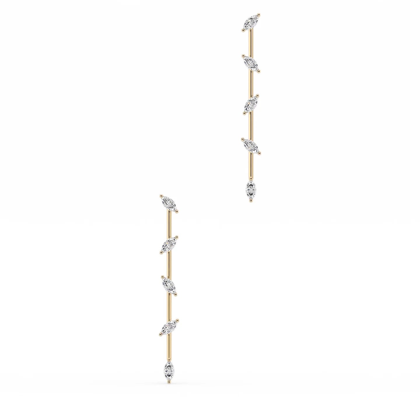 Vivid topaz earrings-Marquise Distance Dangle Earrings