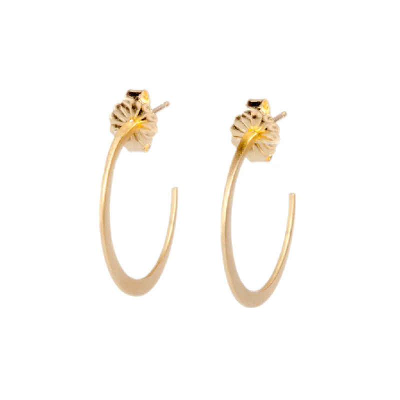 Parted-tier earrings-<!--ER823-->crescent hoop studs