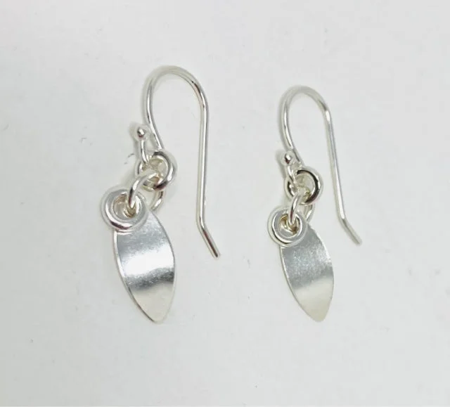 Lush moonstone earrings-Sterling Silver Marquis Earrings