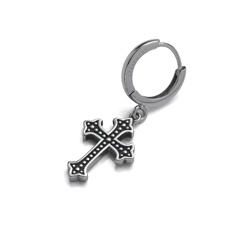 Linked knot earrings-French Cross Earring