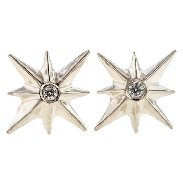 Shiny gem earrings-North Star Stud Earrings, West 13th Collection, Doyle & Doyle