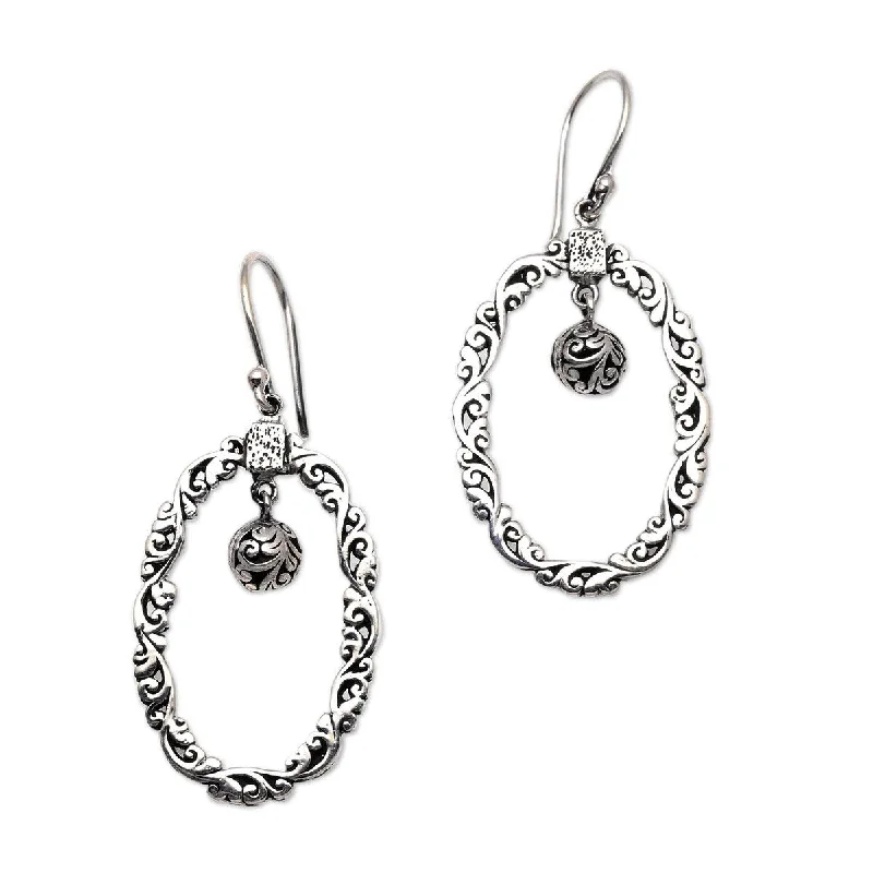 Hovering stone earrings-NOVICA Dainty Dew, Sterling silver dangle earrings - 1.8L*0.8W