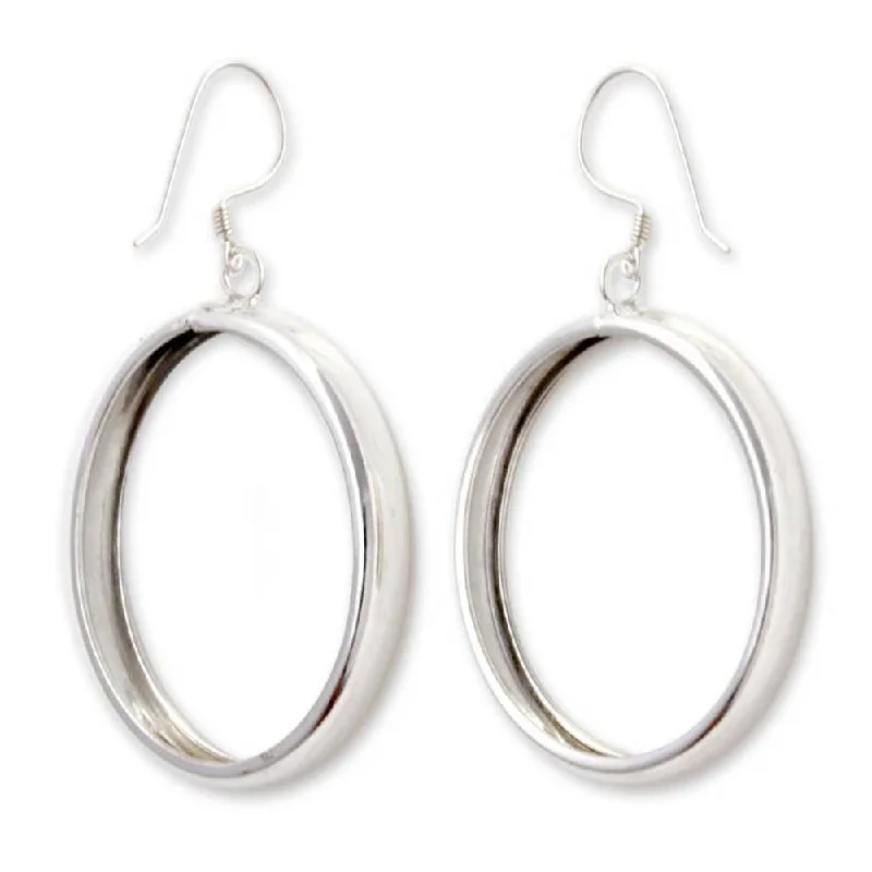 Layered tier earrings-NOVICA Handmade Sterling Silver 'Perfect Halo' Earrings (Indonesia)