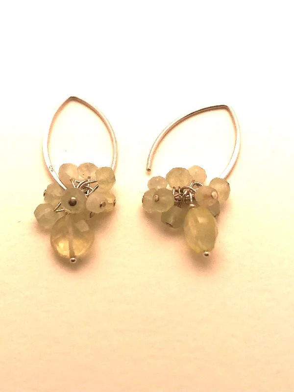 Assorted gem earrings-Prehnite Multi Drop Earrings