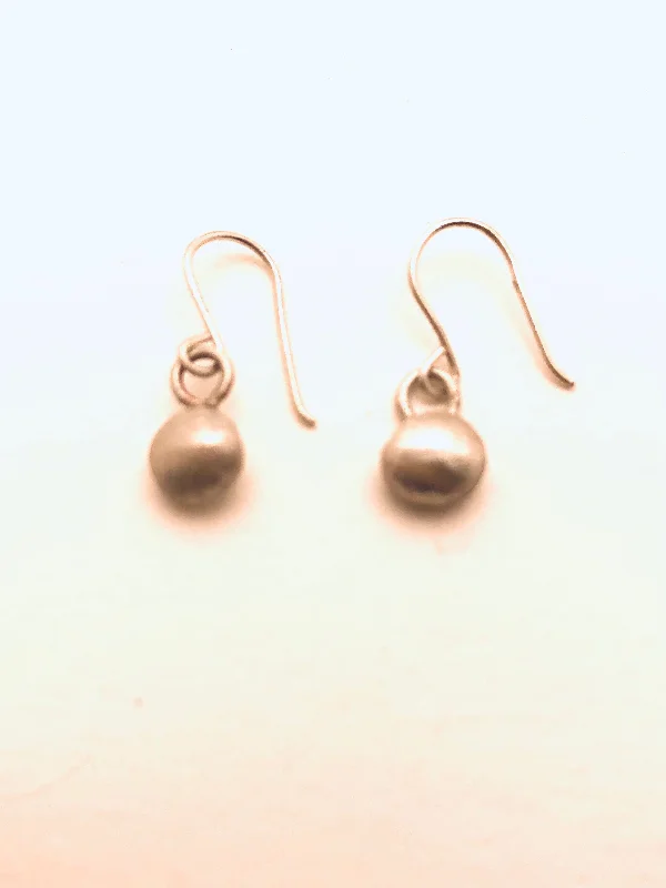 Night moon earrings-Satin OFAK Pebble Sterling Earrings